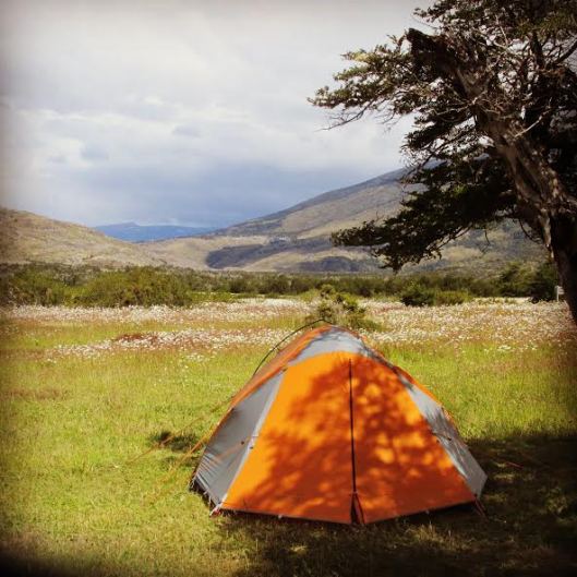 Camp Seron on Circuit Trek at Torres del Paine National Park, Patagonia, Chile